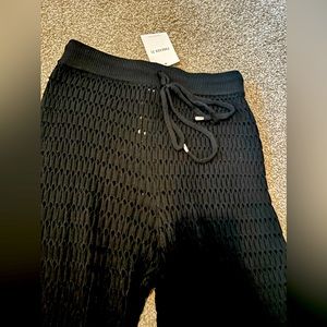 Black crochet coverup pants